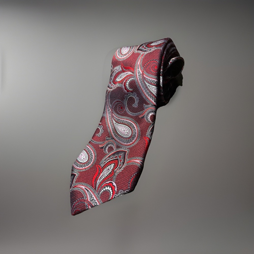 ERMENEGILDO‎ ZEGNA 100% SILK TIE MADE IN  ITALY Paisley Designer Tie